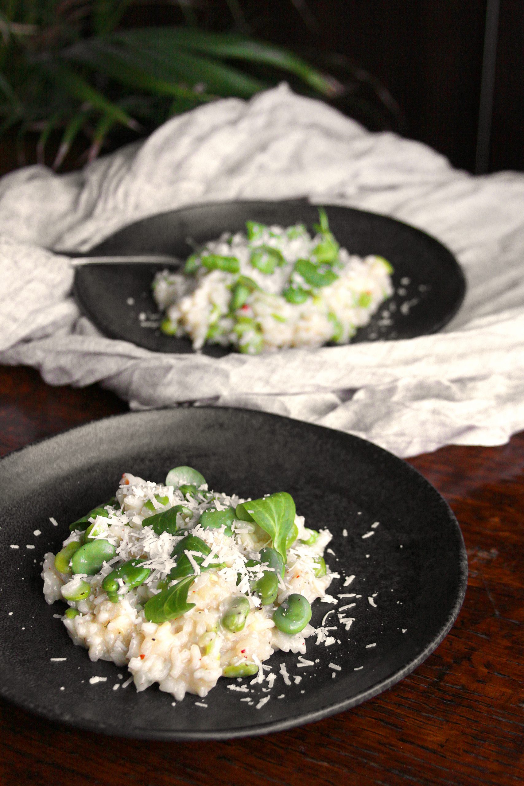 Broad Bean Risotto Foodie Luce