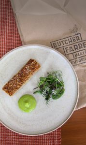 Lamb scrumpets with wild garlic mayonnaise